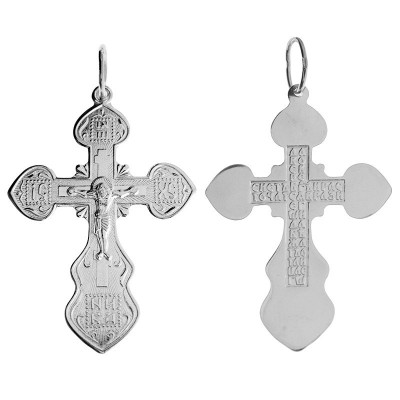 Крест из серебра 925 пробы фото