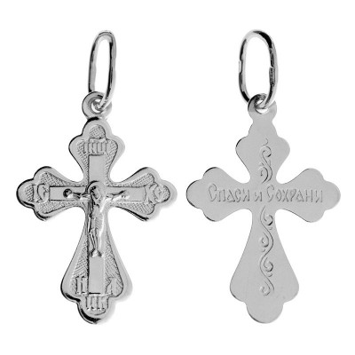 Крест из серебра 925 пробы фото