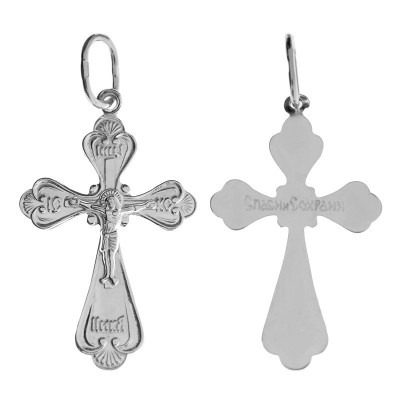 Крест из серебра 925 пробы фото