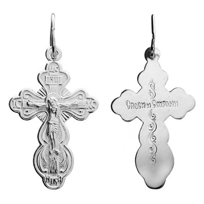 Крест из серебра 925 пробы фото