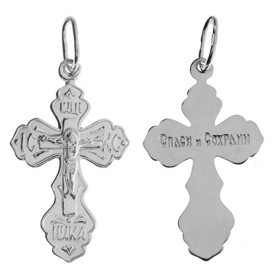 Крест из серебра 925 пробы фото