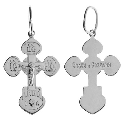 Крест из серебра 925 пробы фото