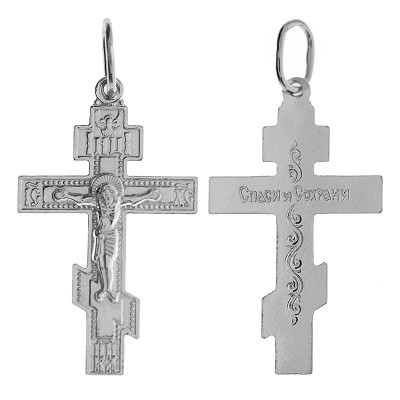 Крест из серебра 925 пробы фото