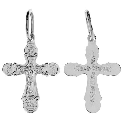 Крест из серебра 925 пробы фото