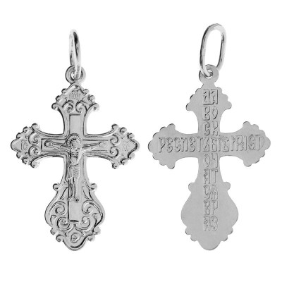 Крест из серебра 925 пробы фото