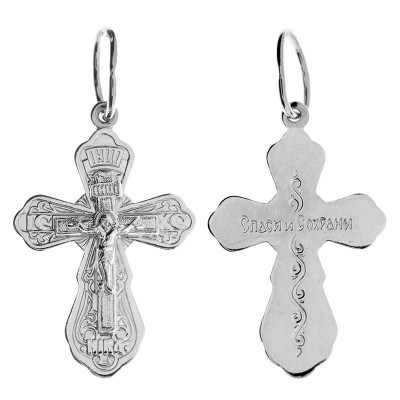 Крест из серебра 925 пробы фото