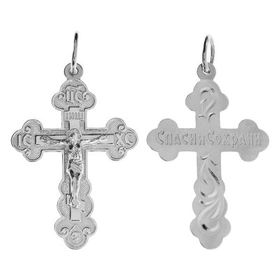 Крест из серебра 925 пробы фото