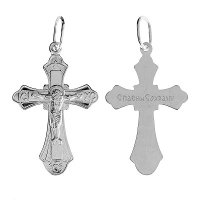 Крест из серебра 925 пробы фото