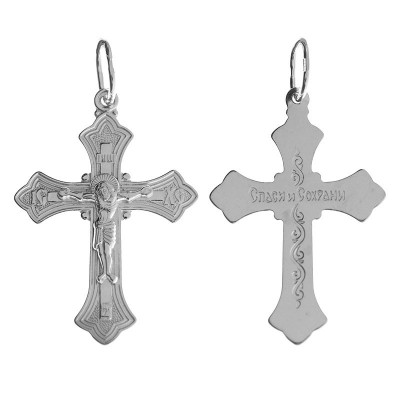 Крест из серебра 925 пробы фото