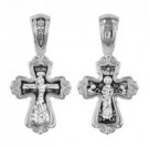 Крест Валаамская БМ из серебра 925 пробы с чернением