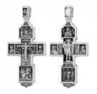 Крест из серебра 925 пробы с чернением