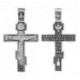 Крест "Спаси, Господи, люди Твоя..." из серебра 925 пробы с чернением