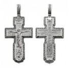 Крест "Да воскреснет Бог..." из серебра 925 пробы с чернением