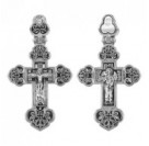 Крест "Ангеле Божий, Хранителю мой святый, не остави меня" Ангел-Хранитель из серебра 925 пробы с чернением