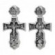 Крест Ангел-Хранитель из серебра 925 пробы с чернением