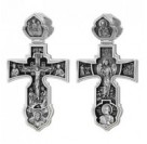 Крест Ангел-Хранитель из серебра 925 пробы с чернением