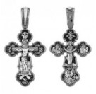 Крест Георгий Побед. Св./Покров Пресвятой Богородицы/Серафим из серебра 925 пробы с чернением