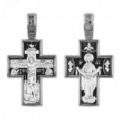 Крест Покров Пресвятой Богородицы из серебра 925 пробы с чернением