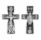 Крест Николай Чудотворец из серебра 925 пробы с чернением