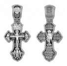 Крест "Кресту твоему поклоняемся, Владыко" Деисус/Михаил Архангел/Спас Нерукотворный/Троица Св. из серебра 925 пробы с чернением