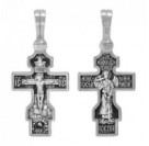 Крест "Ангеле Божий, Хранителю мой святый, не остави меня" Ангел-Хранитель из серебра 925 пробы с чернением