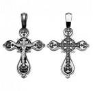 Крест "Господи, помилуй мя грешного" из серебра 925 пробы с чернением