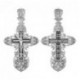 Крест "Спаси и сохрани" из серебра 925 пробы с чернением