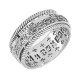 Кольцо Следы Спиридона "Святый отче Спири..." с фианитами из серебра 925 пробы с позолотой 585