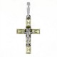 Крест  с аметистом из серебра 925 пробы