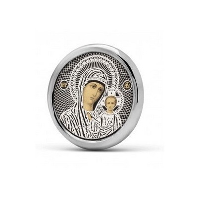 Икона  Казанская БМ из серебра 925 пробы фото
