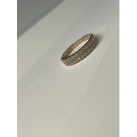 Кольцо с фианитом из красного золота 585 пробы фото