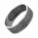 Кольцо "Отче наш..." из серебра 925 пробы с чернением