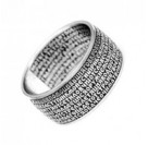 Кольцо "90 псалом" из серебра 925 пробы с чернением