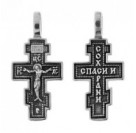 Крест из серебра 925 пробы с чернением