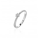 Кольцо с бриллиантом из белого золота 585 пробы