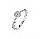 Кольцо с бриллиантом из белого золота 585 пробы