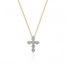 Колье с бриллиантом из желтого золота 585 пробы