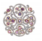 Броши и булавки с сапфиром из желтого золота 750 пробы