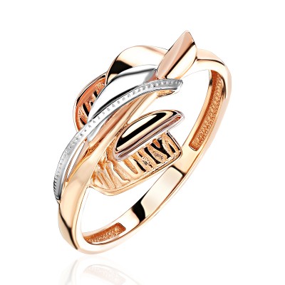 Кольцо из красного золота 585 пробы фото