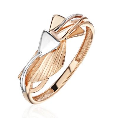 Кольцо из красного золота 585 пробы фото