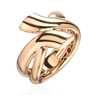 Кольцо из красного золота 585 пробы фото