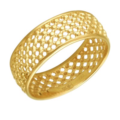 Кольцо из желтого золота 585 пробы фото