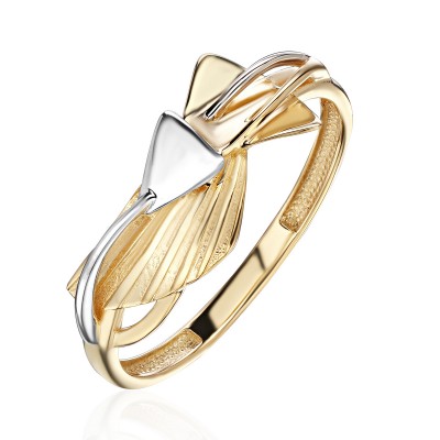 Кольцо из желтого золота 585 пробы фото