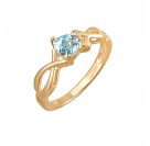 Кольцо с топазом из красного золота 585 пробы