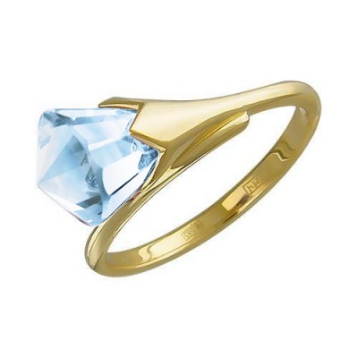 Кольцо с аметистом из желтого золота 585 пробы фото