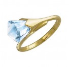 Кольцо с аметистом из желтого золота 585 пробы