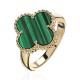 Кольцо с малахитом из желтого золота 585 пробы