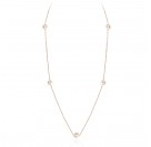 Колье с жемчугом из красного золота 585 пробы