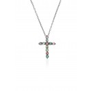 Колье с турмалином из белого золота 585 пробы