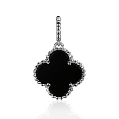 Подвеска с агатом из белого золота 585 пробы фото